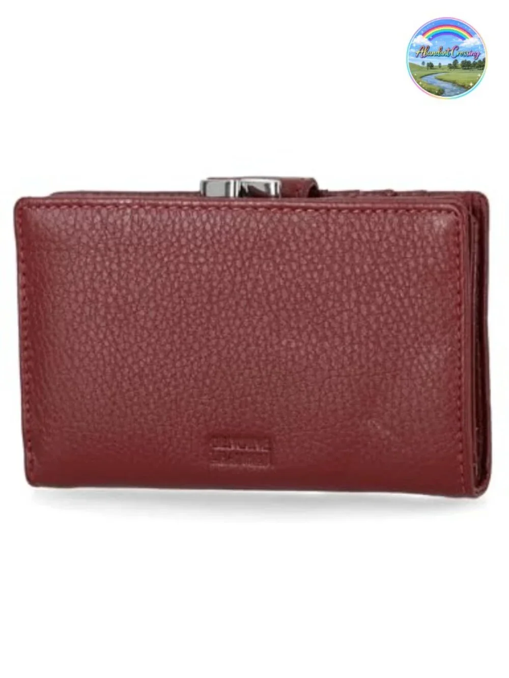 Genuine Leather Small Framed Index Clutch Wallet with 17 Card Slots
